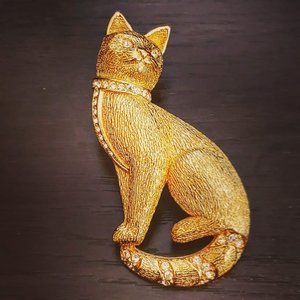 Christian Dior cat brooch